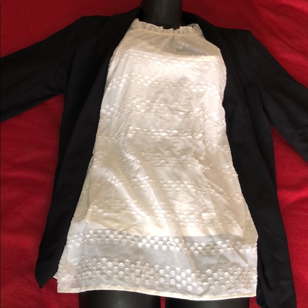 Liz Claiborne Dot Sheer Blouse